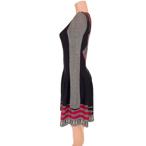 Etro Jacquard Knit Dress Size 44 US 6 Black Multi $925 - Picture 6 of 10